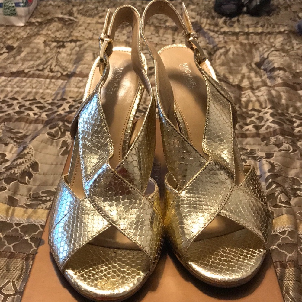 Gold Michael Kors heels